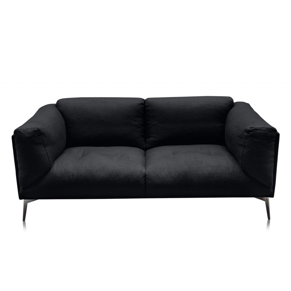 Alberta Two-Seater Sofa with Reynaldo Rave Dark Shadow Fabric