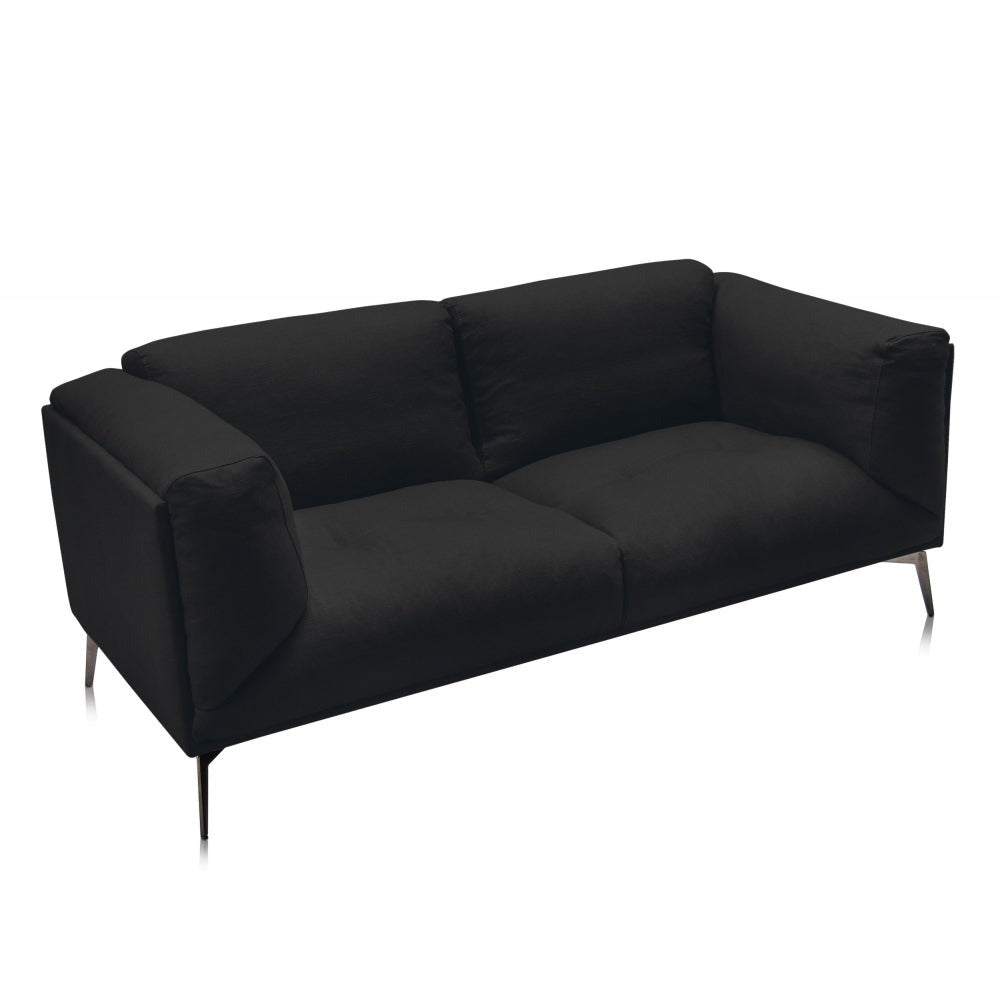 Alberta Two-Seater Sofa with Reynaldo Rave Jet Black Fabric