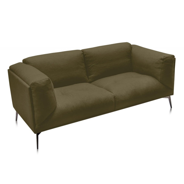Alberta Two-Seater Sofa with Reynaldo Rave Military Olive Fabric