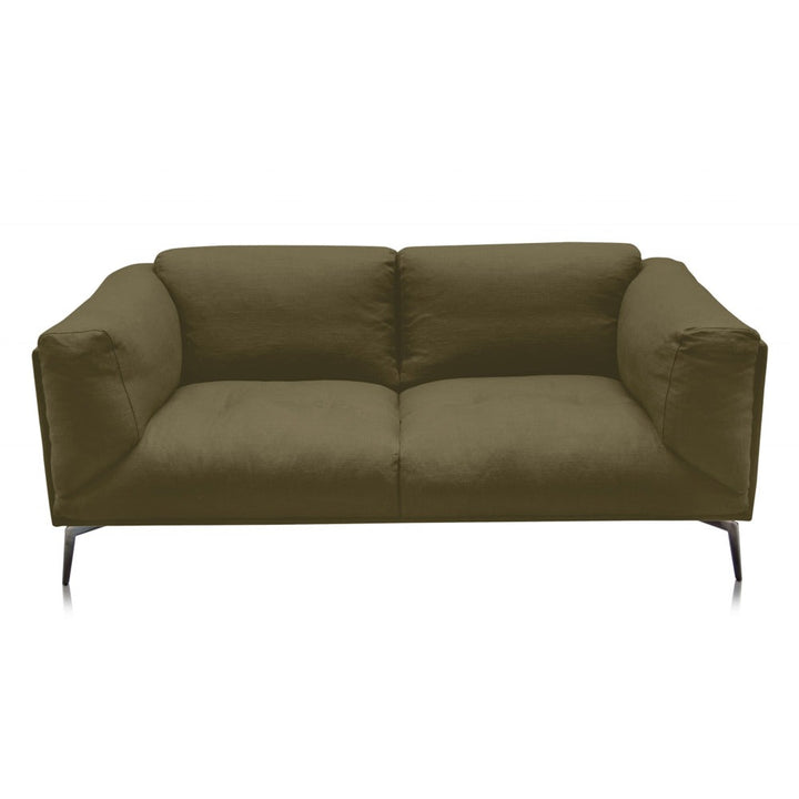 Alberta Two-Seater Sofa with Reynaldo Rave Military Olive Fabric