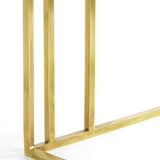 Light & Living Roshan Side Table in Brown Marble and Brass Finish