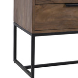 Light & Living Meave Bedside Table in Dark Brown Wood