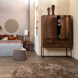 Light & Living Meave Cabinet in Dark Brown Wood