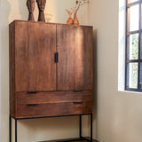 Light & Living Meave Cabinet in Dark Brown Wood