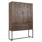 Light & Living Meave Cabinet in Dark Brown Wood