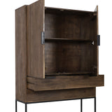 Light & Living Meave Cabinet in Dark Brown Wood