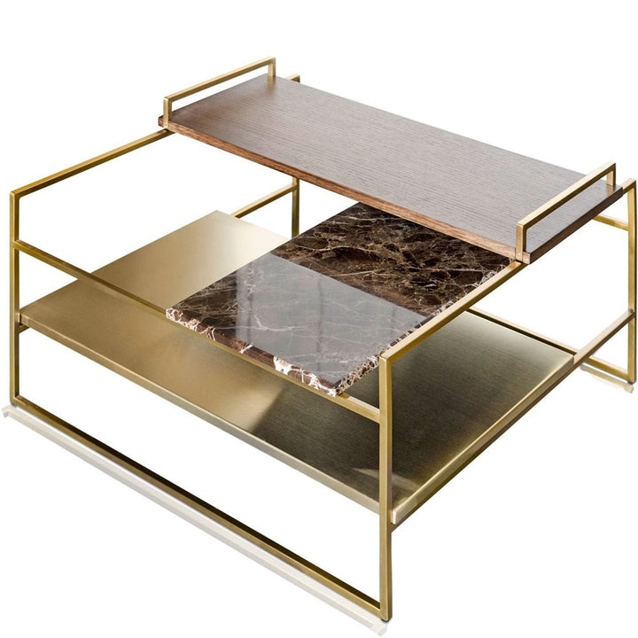 Arris Coffee Table in Brushed Gold – Small