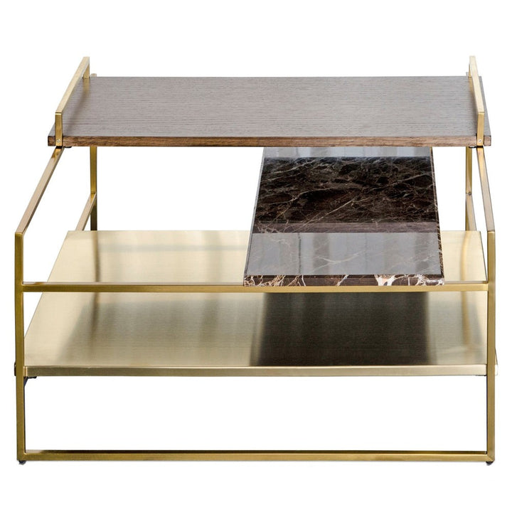 Arris Coffee Table in Brushed Gold – Small