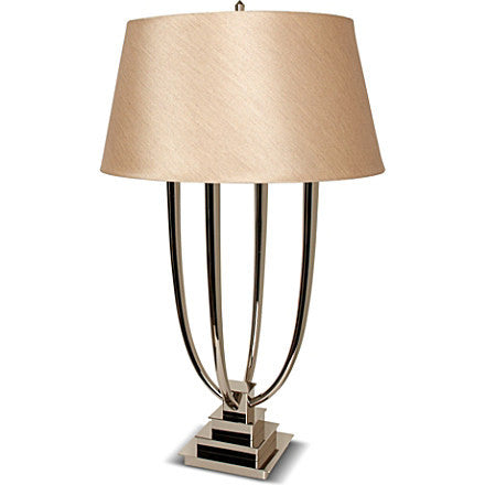 RV Astley Medium Aurora Nickel Table Lamp & Shade