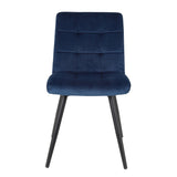 Light & Living Olive Dining Chair in Blue Velvet