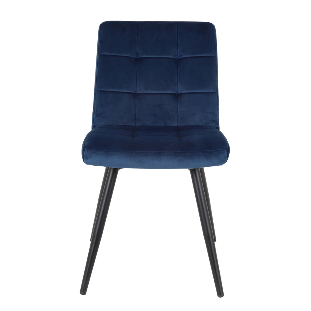 Avalon Dining Chair in Blue Velvet