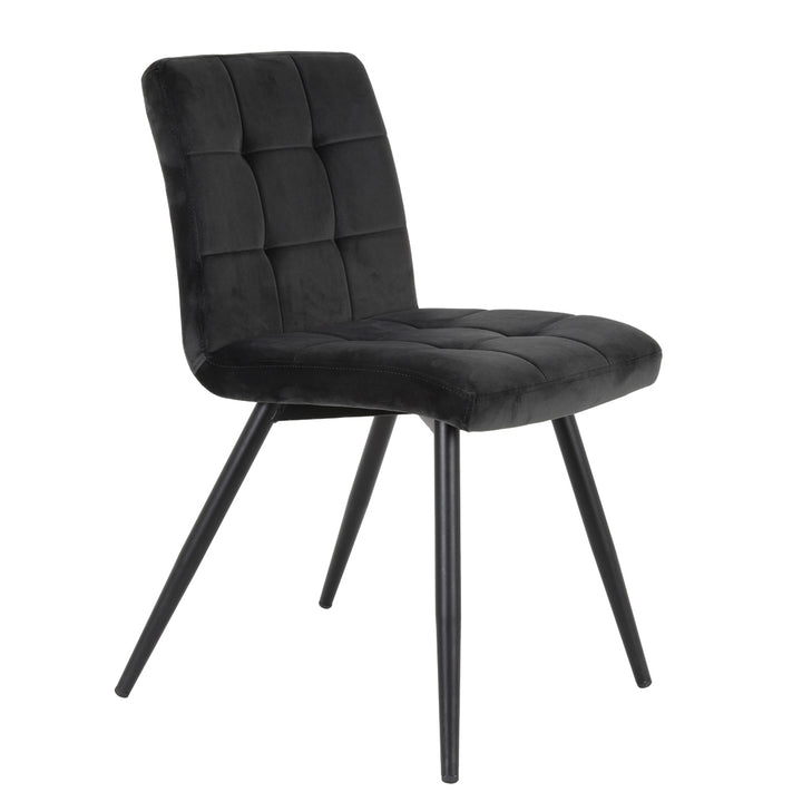 Avalon Dining Chair in Dark Grey Velvet