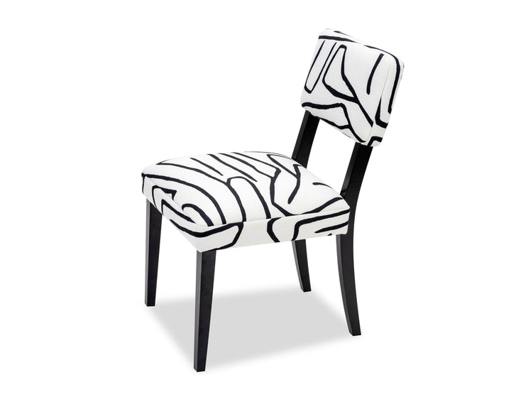 Liang & Eimil Alfama Dining Chair with Zebra Black and White Fabric and Oak Legs