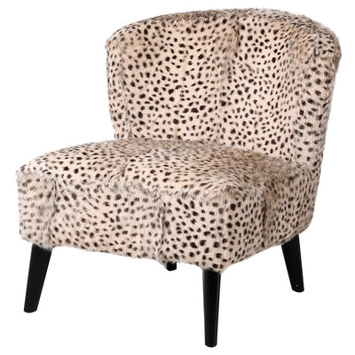 Balazar Chair with Leopard Printed Goat Fur