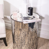 Mauritius Mirrored Side Table