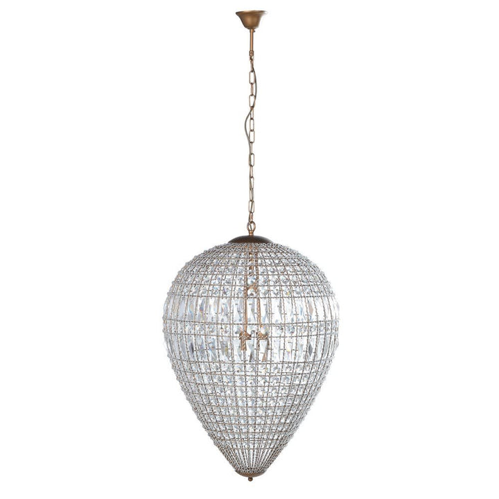 Bellini Large Dome Chandelier with Elegant Crystal