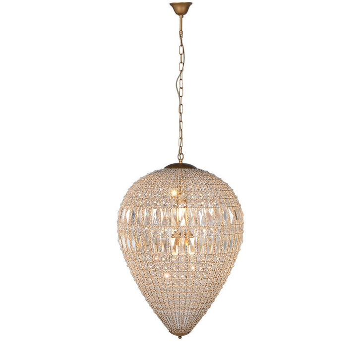 Bellini Large Dome Chandelier with Elegant Crystal
