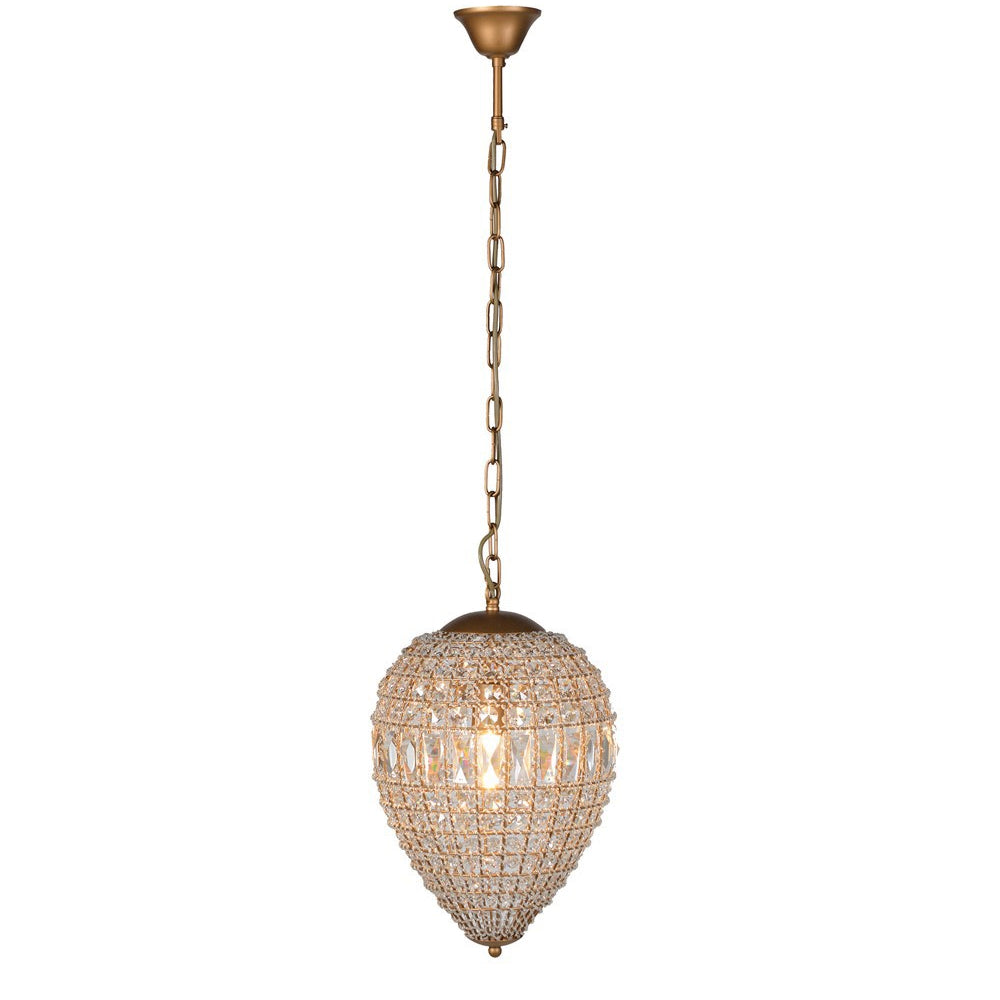 Bellini Small Dome Chandelier with Elegant Crystal