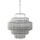 Belmont Chandelier with Stunning Glass and Iron Accents