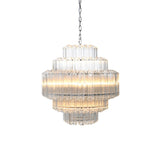 Belmont Chandelier with Stunning Glass and Iron Accents