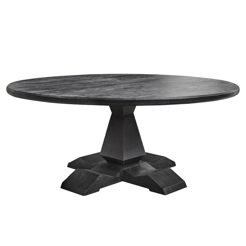 Bergen Dining Table with Black Antique Patina Wood