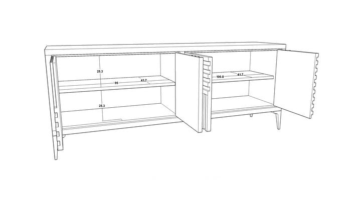 Berkeley Designs Kyoto Sideboard in Grey Oak