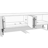 Berkeley Designs Paris Media Unit with Natural Walnut Veneer and Brass