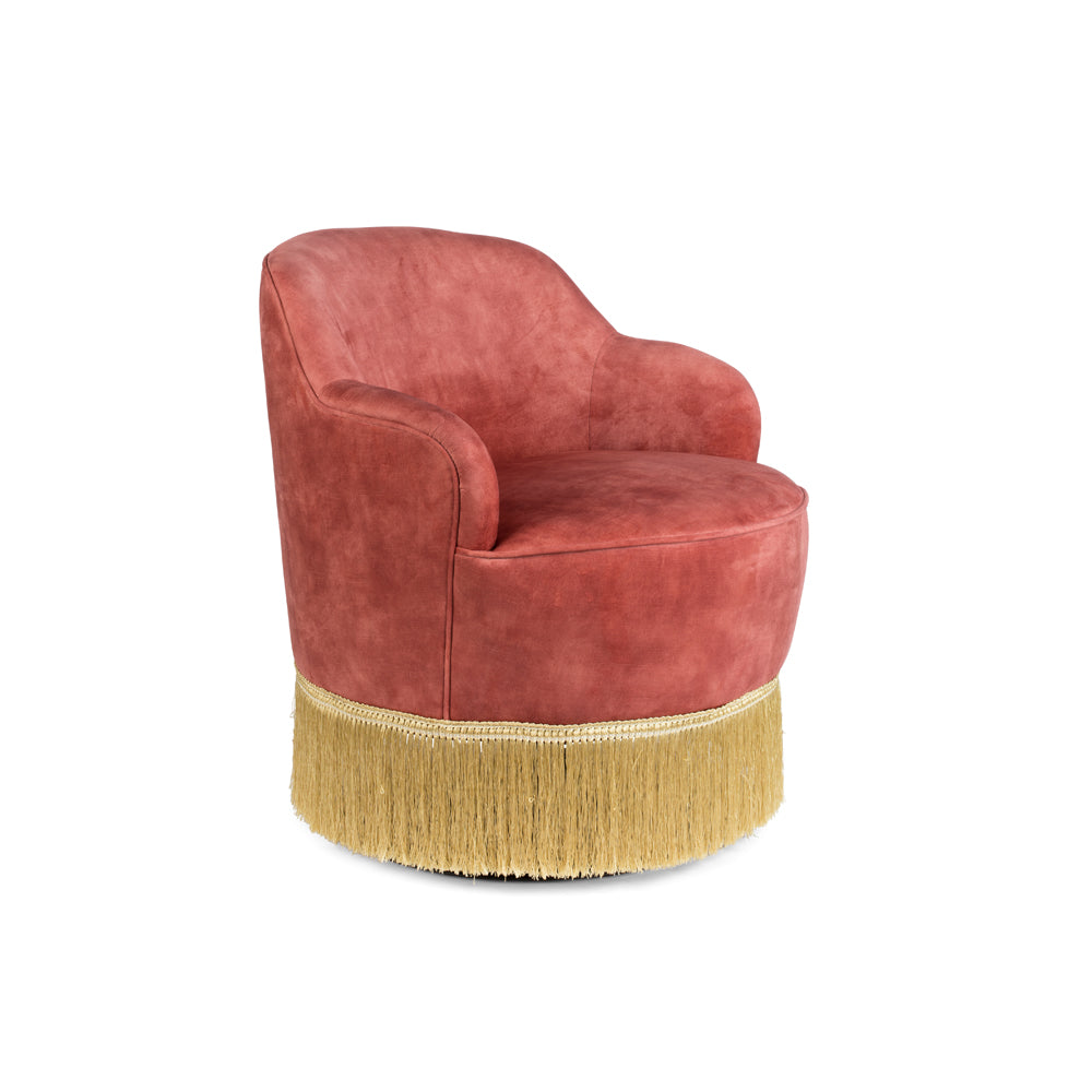 Bold Monkey Fringe Me Up Lounge Chair – Old Pink