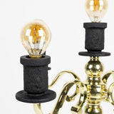 Bold Monkey Proudly Crowned Panther Floor Lamp – Black