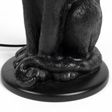 Bold Monkey Proudly Crowned Panther Floor Lamp – Black