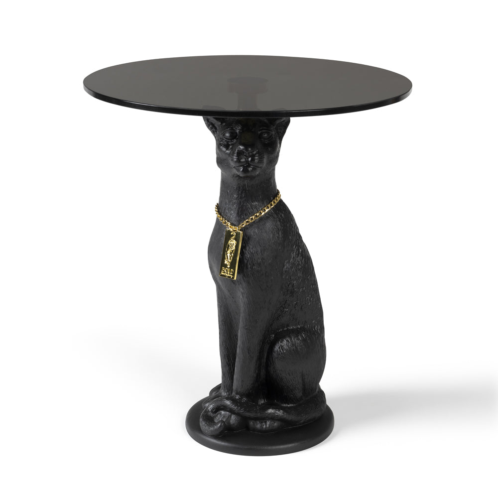 Bold Monkey Proudly Crowned Side Table – Black