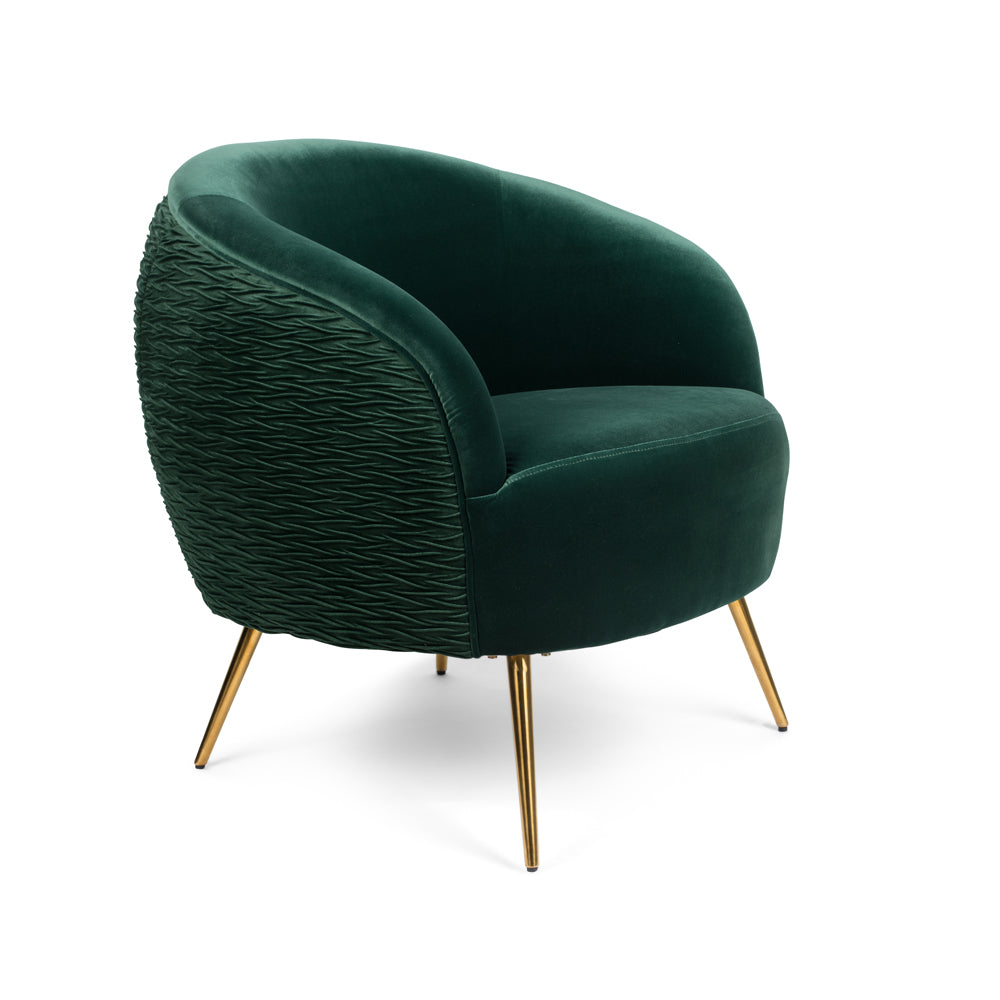 Bold Monkey So Curvy Lounge Chair in Dark Green