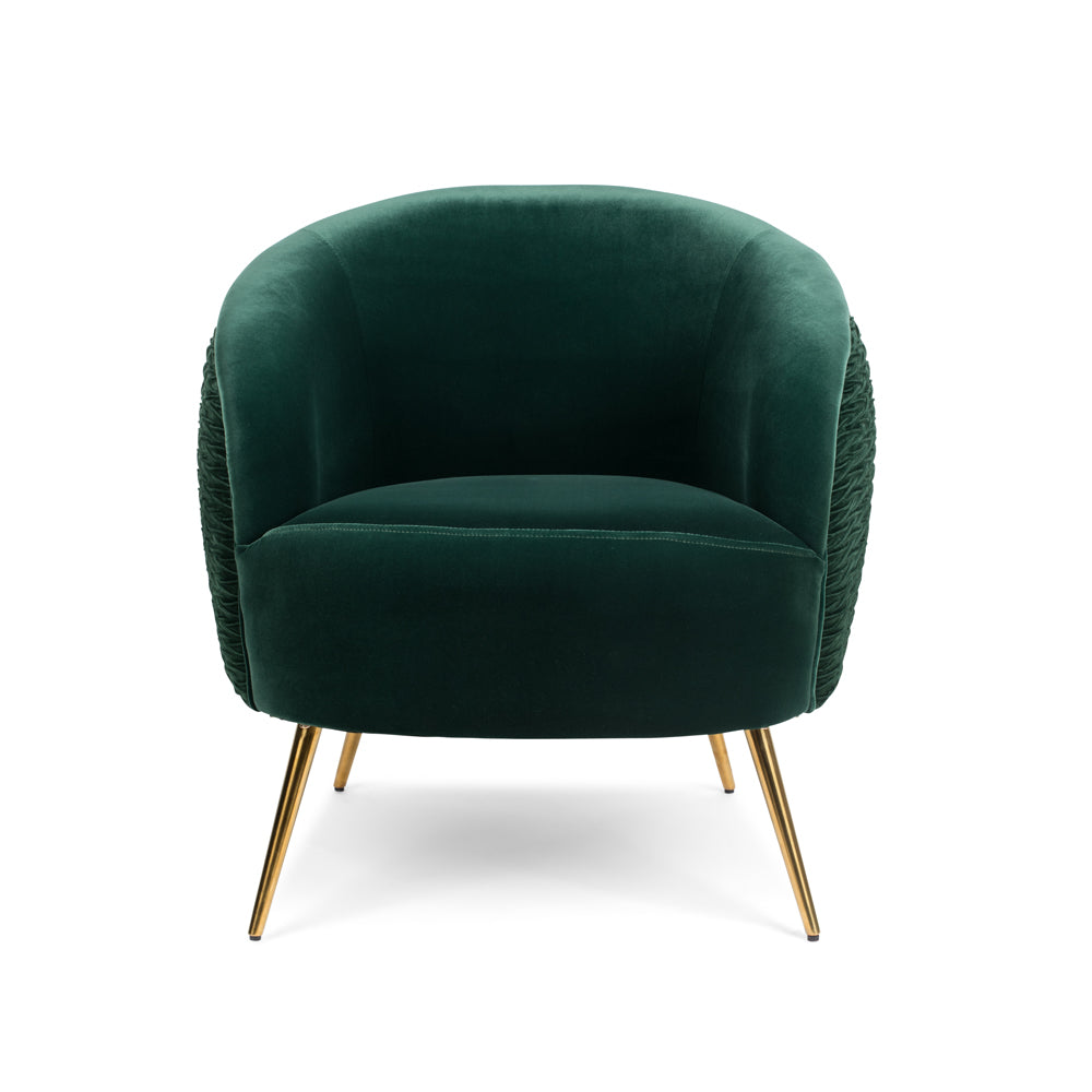 Bold Monkey So Curvy Lounge Chair in Dark Green