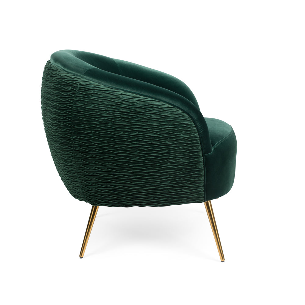 Bold Monkey So Curvy Lounge Chair in Dark Green