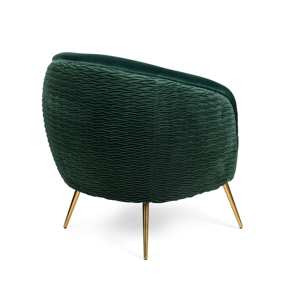 Bold Monkey So Curvy Lounge Chair in Dark Green