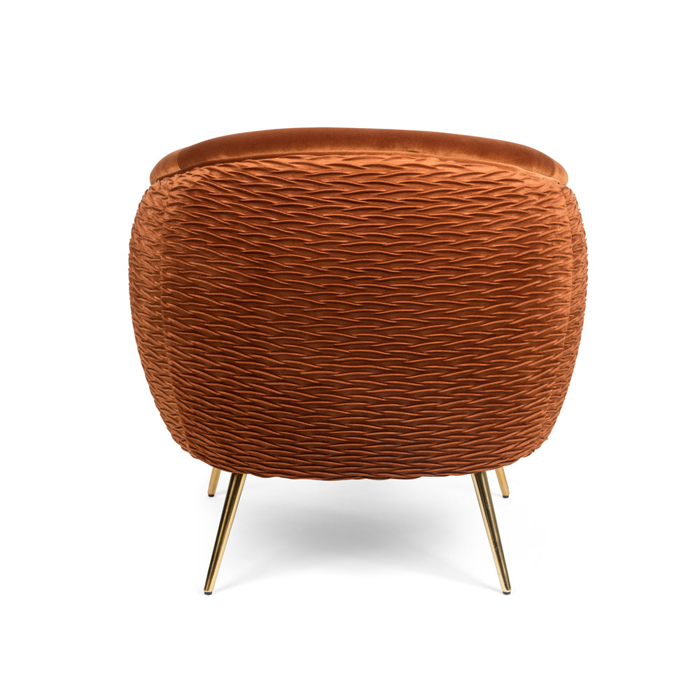 Bold Monkey So Curvy Lounge Chair in Orange