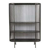 Light & Living Yinthe Tall Cabinet with Matt Black Metal