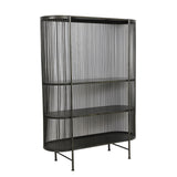 Light & Living Yinthe Tall Cabinet with Matt Black Metal