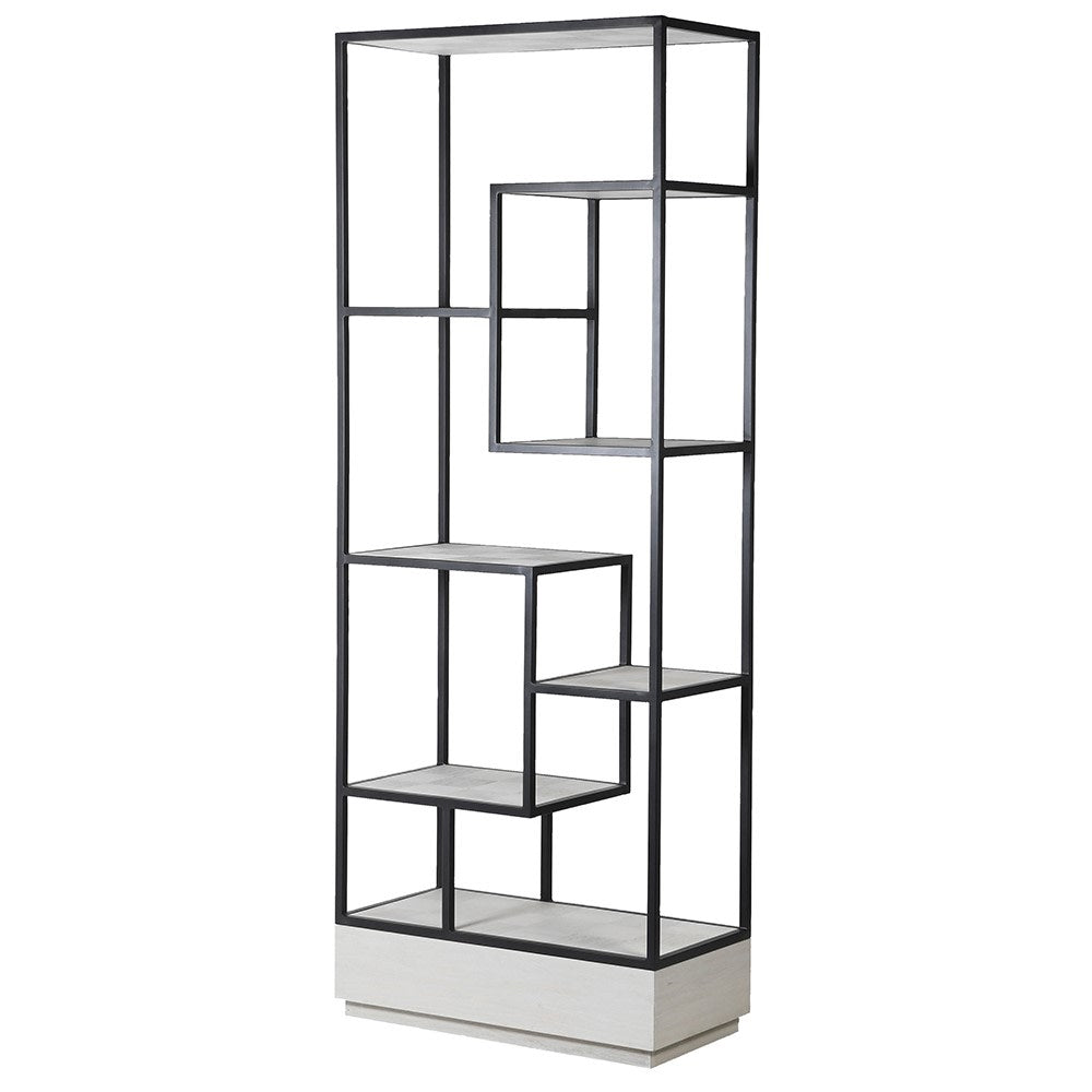 Braxton Multi-shelf Display Unit with Oak and Iron