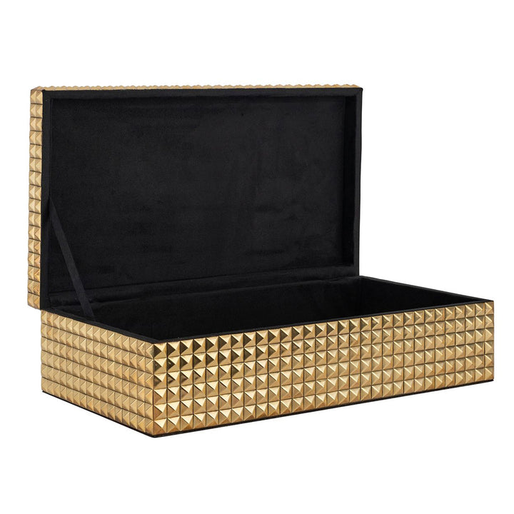 Richmond Interiors Blaze Jewellery Box with Brass – Excess Stock