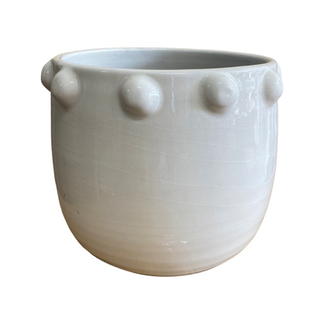 Cadon Plant Pot in White Ceramic - Excess Stock