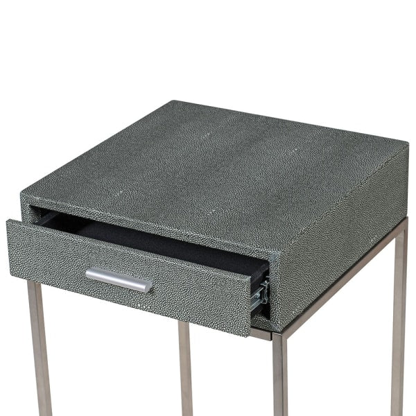 Kisane Grey Shagreen Side Table