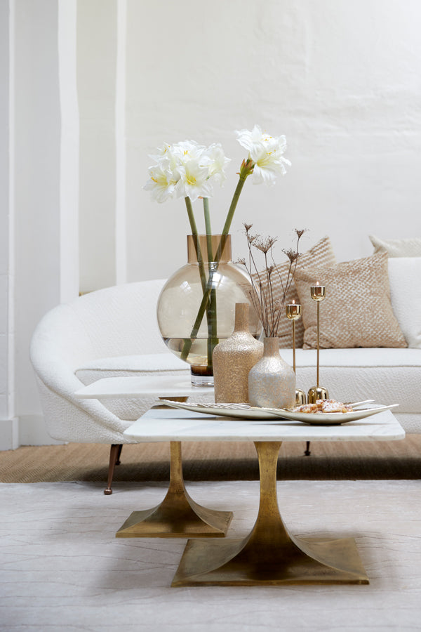 Light & Living Rickerd Coffee Table in White Marble