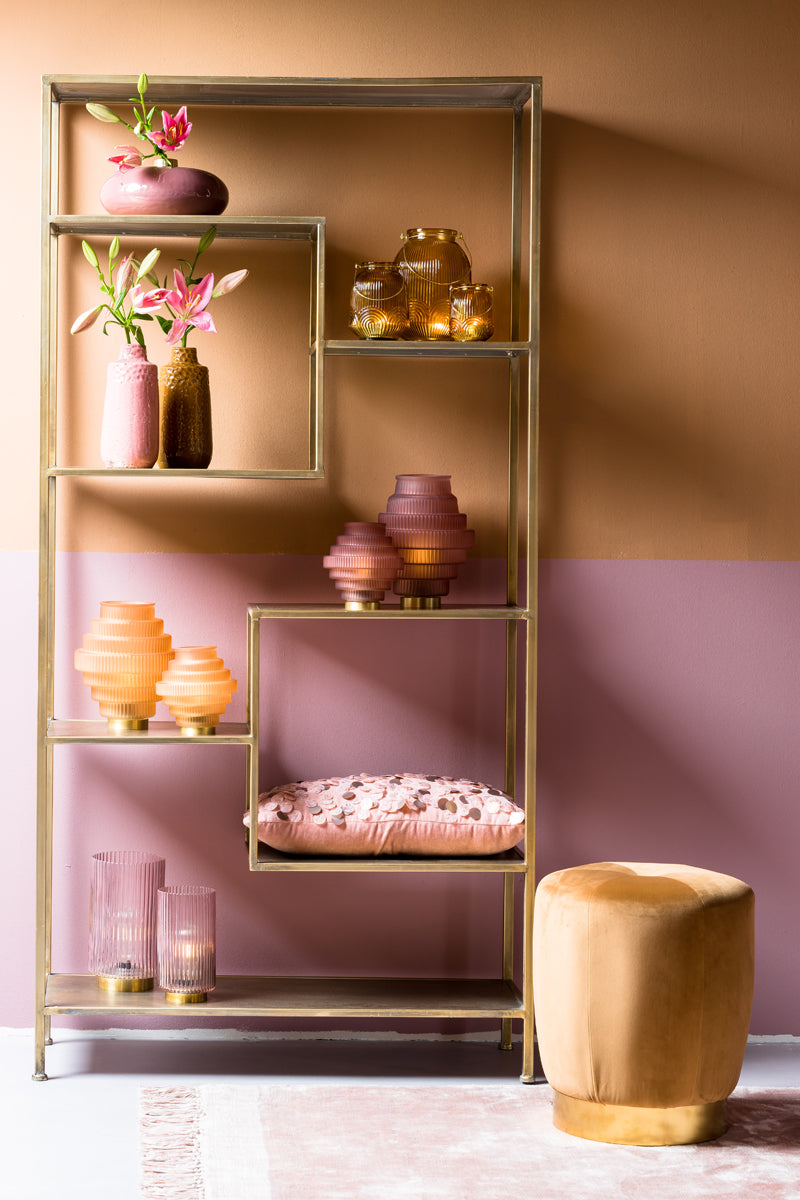 Carina Open Cabinet in Antique Gold