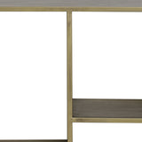 Light & Living Yvana Open Cabinet in Antique Gold