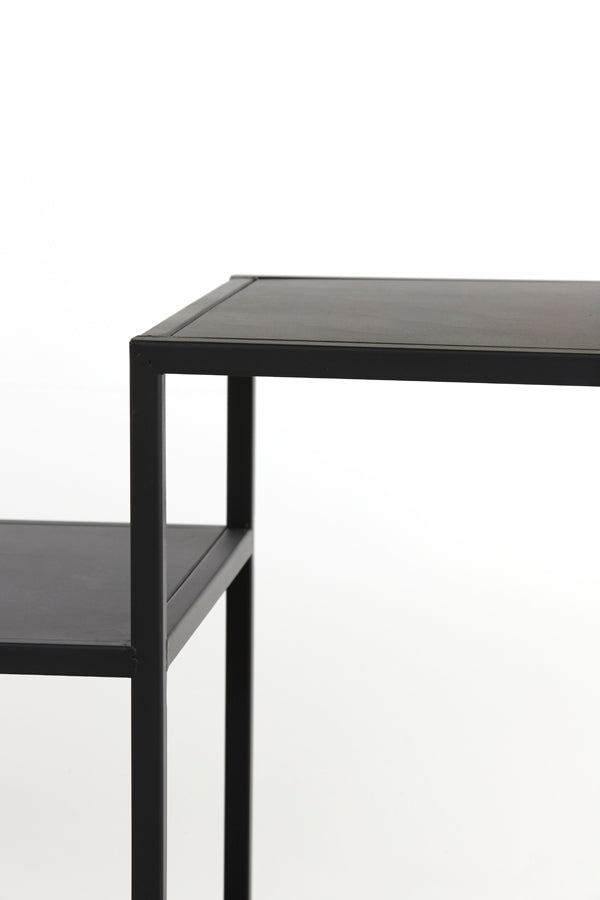 Light & Living Yvana Open Cabinet in Matt Black