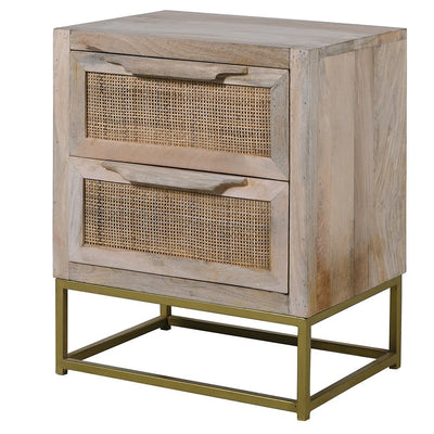 Chablis Woven Canework 2 Drawer Bedside Table