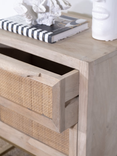 Chablis Woven Canework 2 Drawer Bedside Table