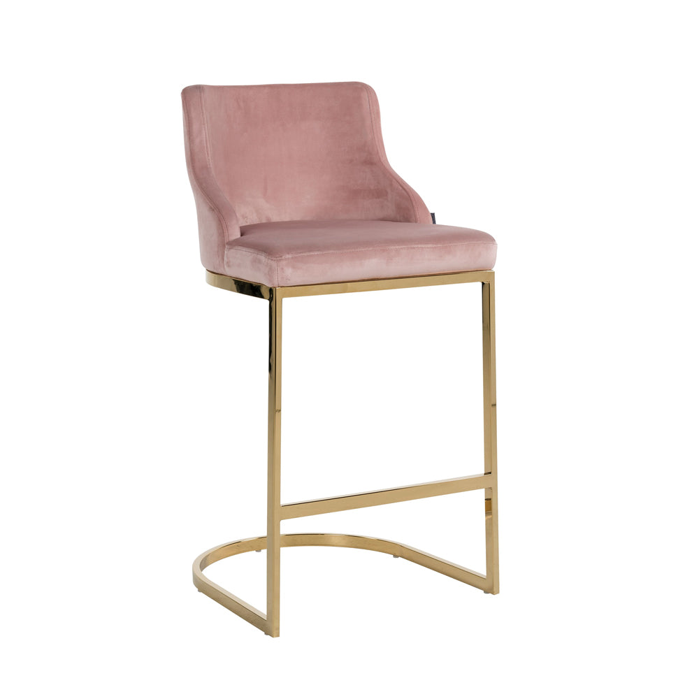 Richmond Interiors Bolton Barstool in Pink & Gold