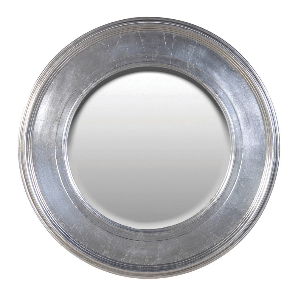 Chunky Silver Round Mirror